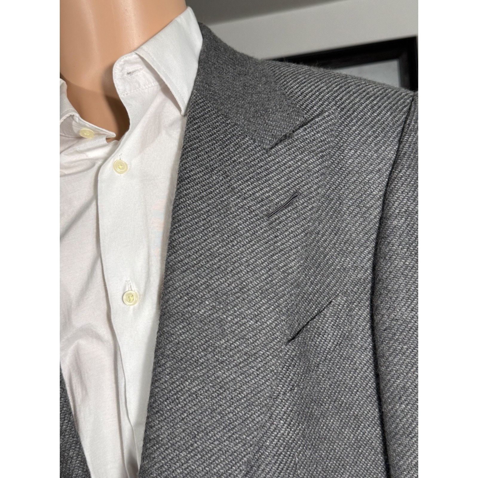Tom Ford Tom Ford Gray Alpaca Cashmere Tweed Blazer Jacket 44R Peak Size 44R - 7 Thumbnail