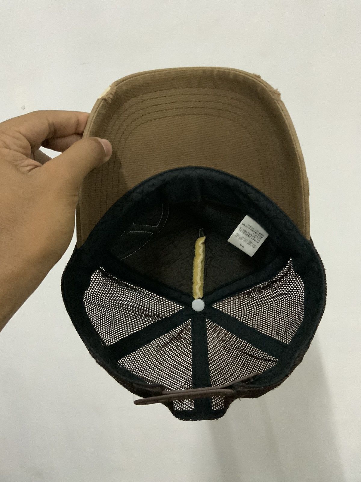Japanese Brand Peace Heaven Distressed Trucker Hat Size ONE SIZE - 7 Thumbnail