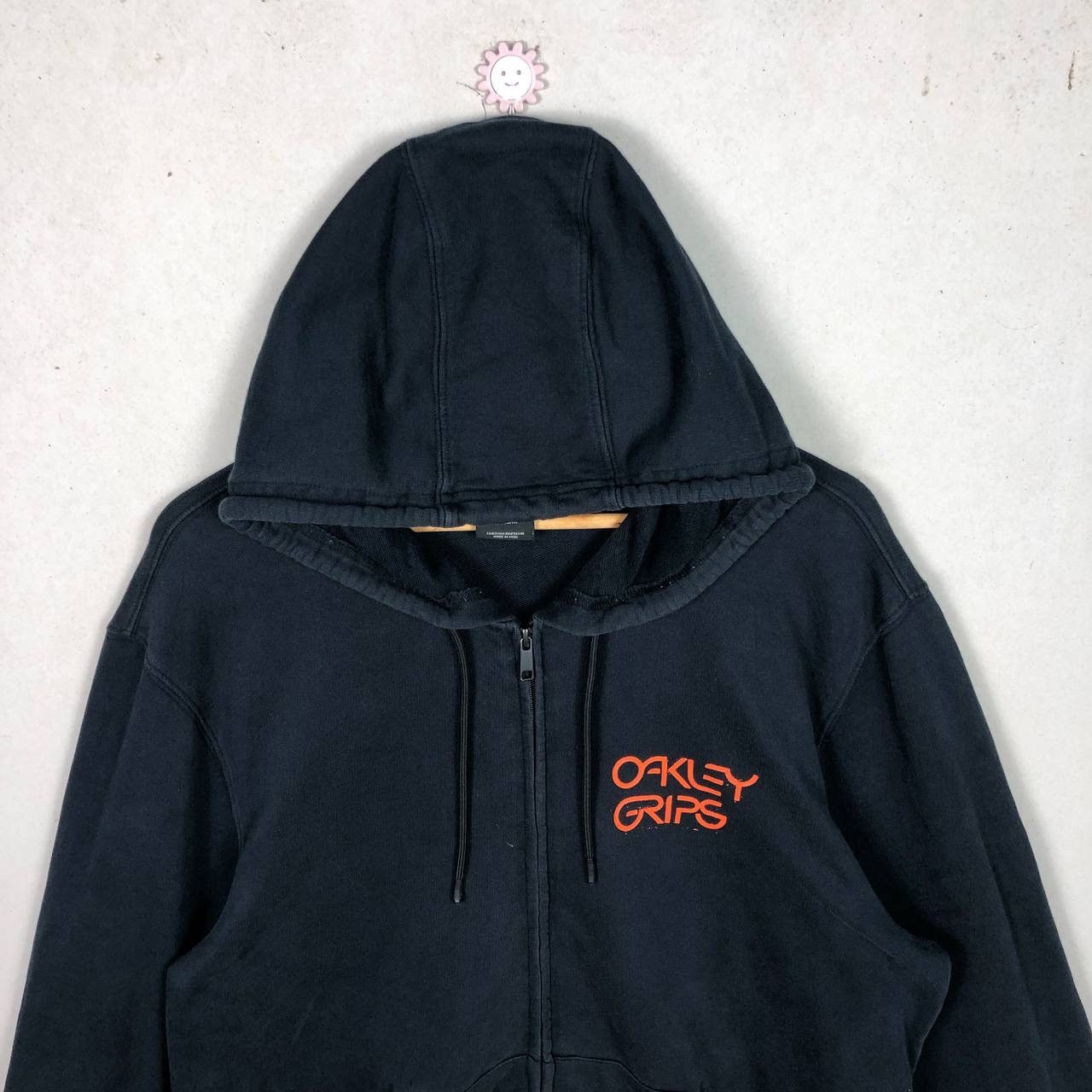 Oakley × Vintage 2000s Oakley Grips Spellout Hoodie Sweatshirt Size US XL / EU 56 / 4 - 3 Thumbnail