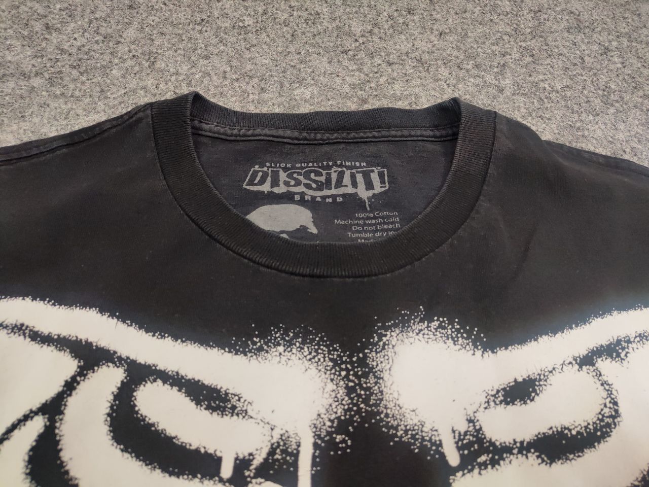 Dissizit Vintage Dissizit Sun Faded Black Skeleton T shirt USA Made Size US L / EU 52-54 / 3 - 11 Thumbnail