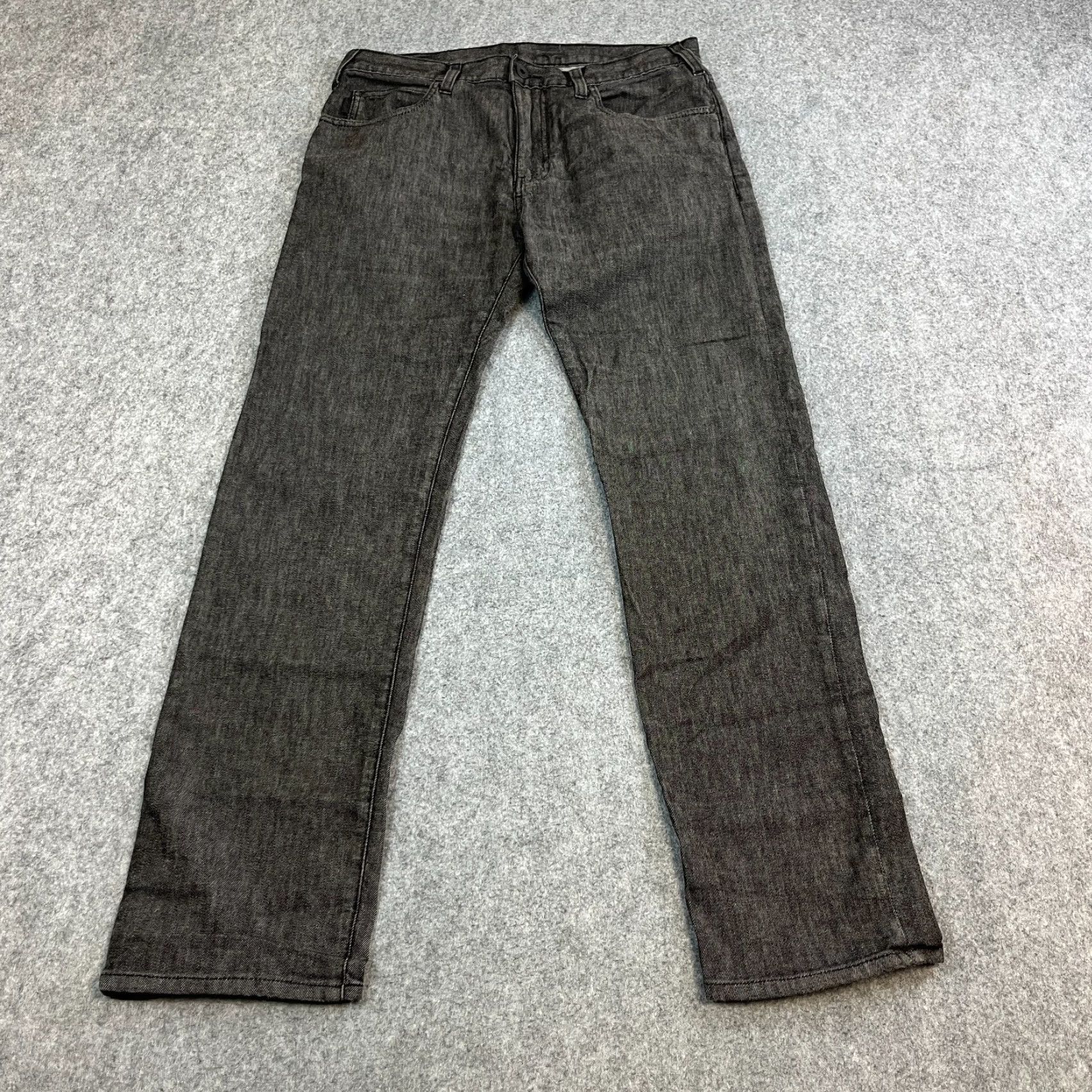Emporio Armani Emporio Armani J45 Jeans Mens 32 Regular Straight Dark Wash Black Stretch Denim 5-Pocket GA GA Size US 32 / EU 48 - 2 Thumbnail