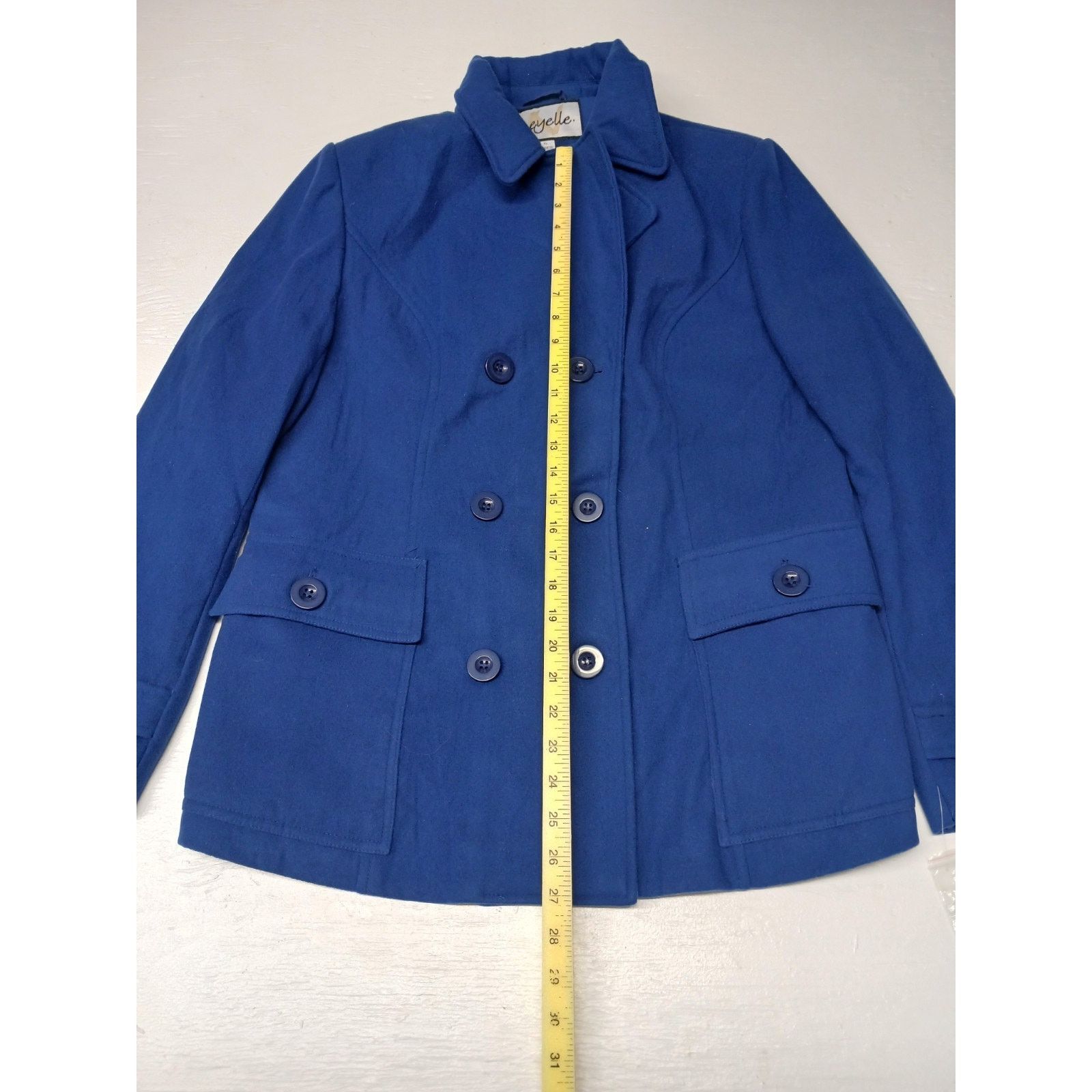 Other Neyelle (XL)Women's Blue Mid Length Wool Over Coat Size US XL / EU 56 / 4 - 2 Thumbnail