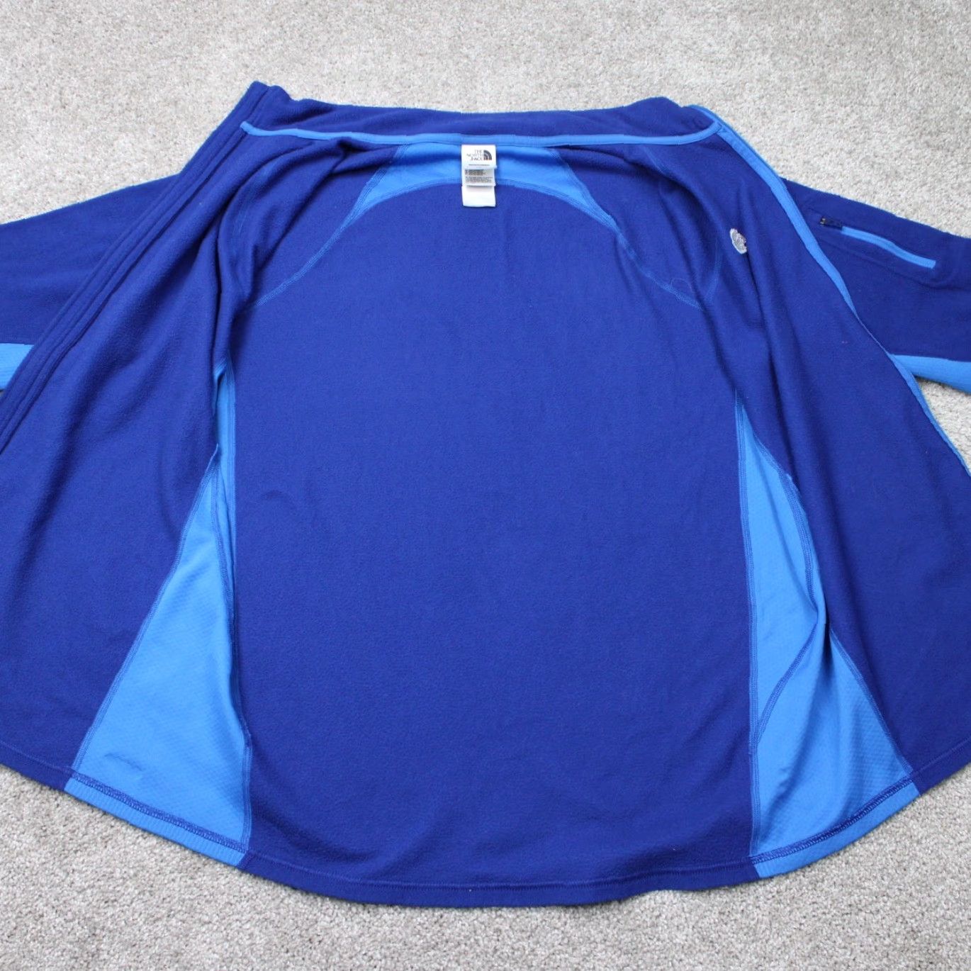 The North Face The North Face Sweatshirt Mens Large Blue Vaporwick Full Zip Fleece Polyester Size US L / EU 52-54 / 3 - 7 Thumbnail