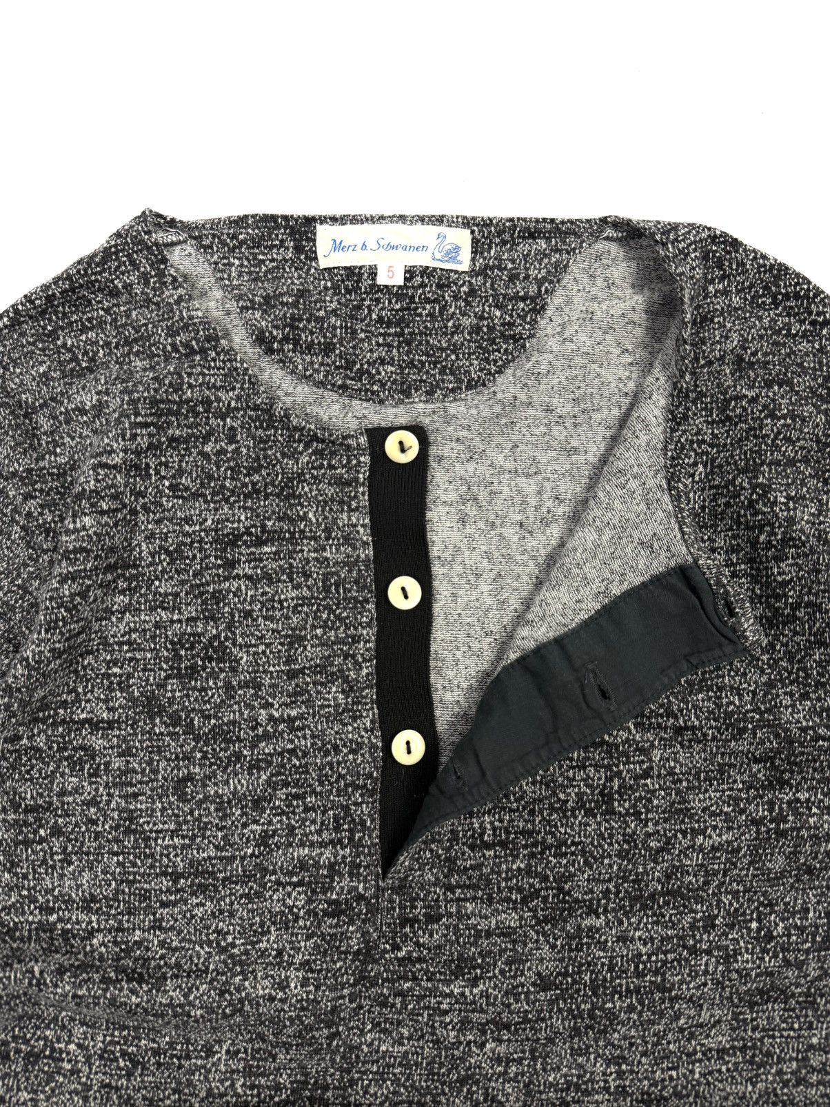 Merz B. Schwanen Merz b Schwanen Henley Long Sleeve Wool Blend Women Vintage Size S / US 4 / IT 40 - 8 Thumbnail