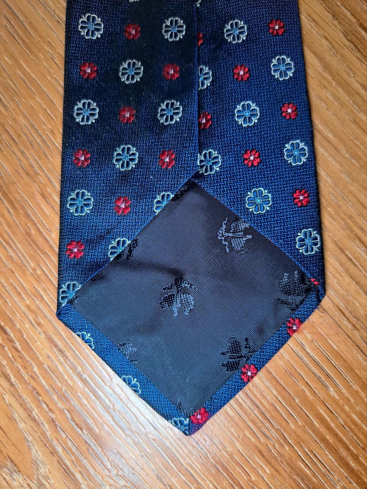 Brooks Brothers Brooks Brother 346 Silk Tie Blue Floral Herringbone Size ONE SIZE - 3 Thumbnail