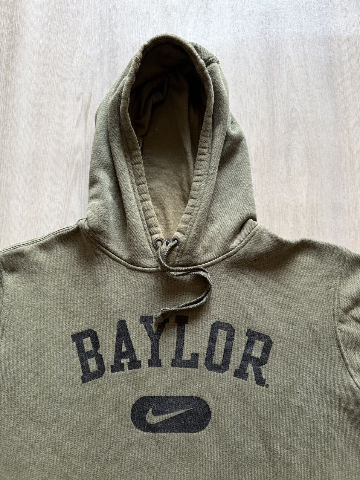 Nike Y2K Nike Baylor Center Swoosh Hoodie Sz L *Distressed Size US L / EU 52-54 / 3 - 2 Thumbnail