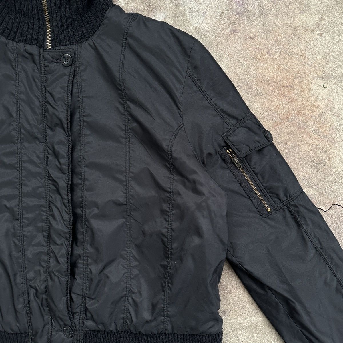 Le Grande Bleu (L.G.B.) Vintage boxy short y2k nylon Bomber Jacket Size M / US 6-8 / IT 42-44 - 3 Thumbnail