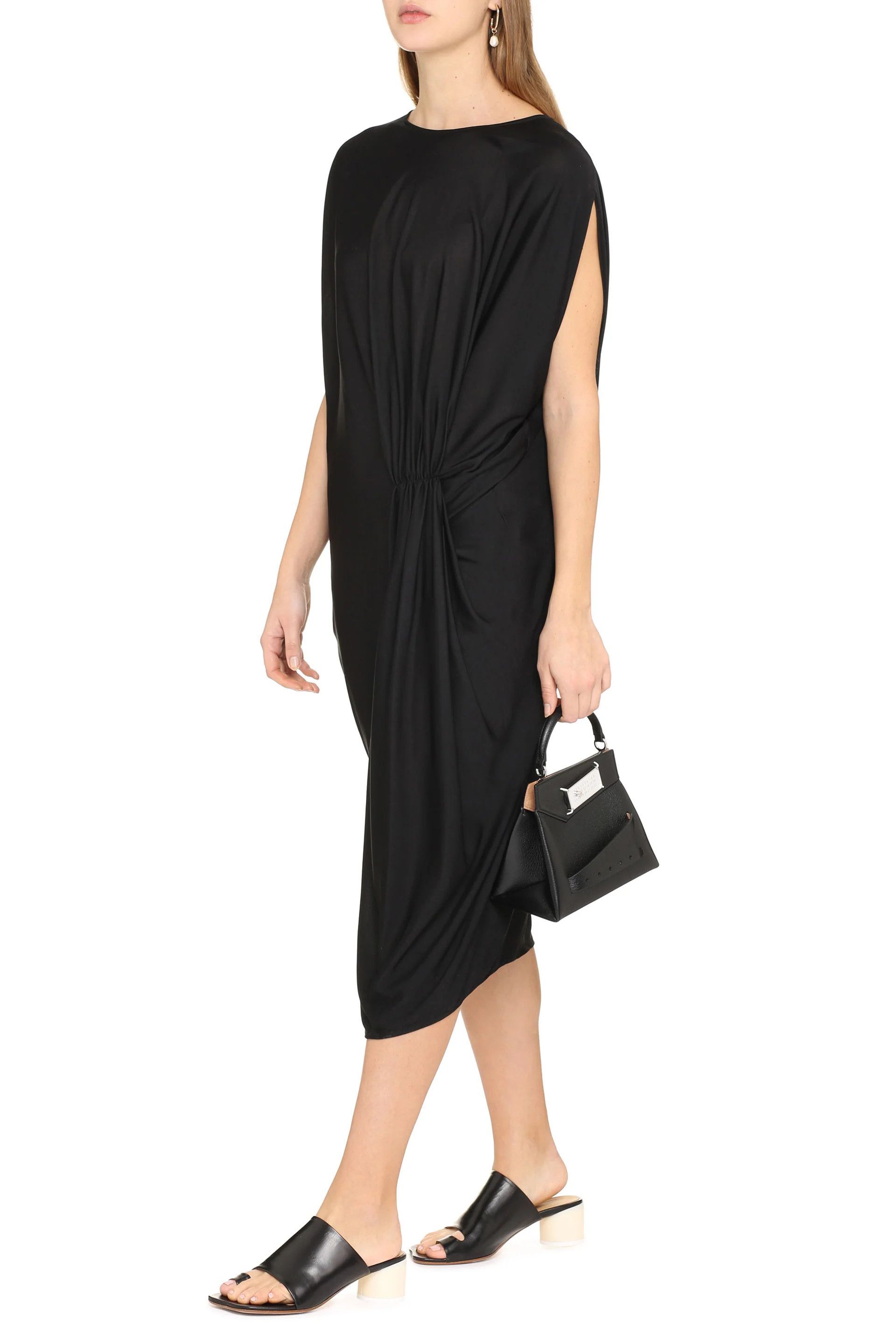 Maison Margiela o1y0625 Midi Dress in Black Size M / US 6-8 / IT 42-44 - 5 Thumbnail