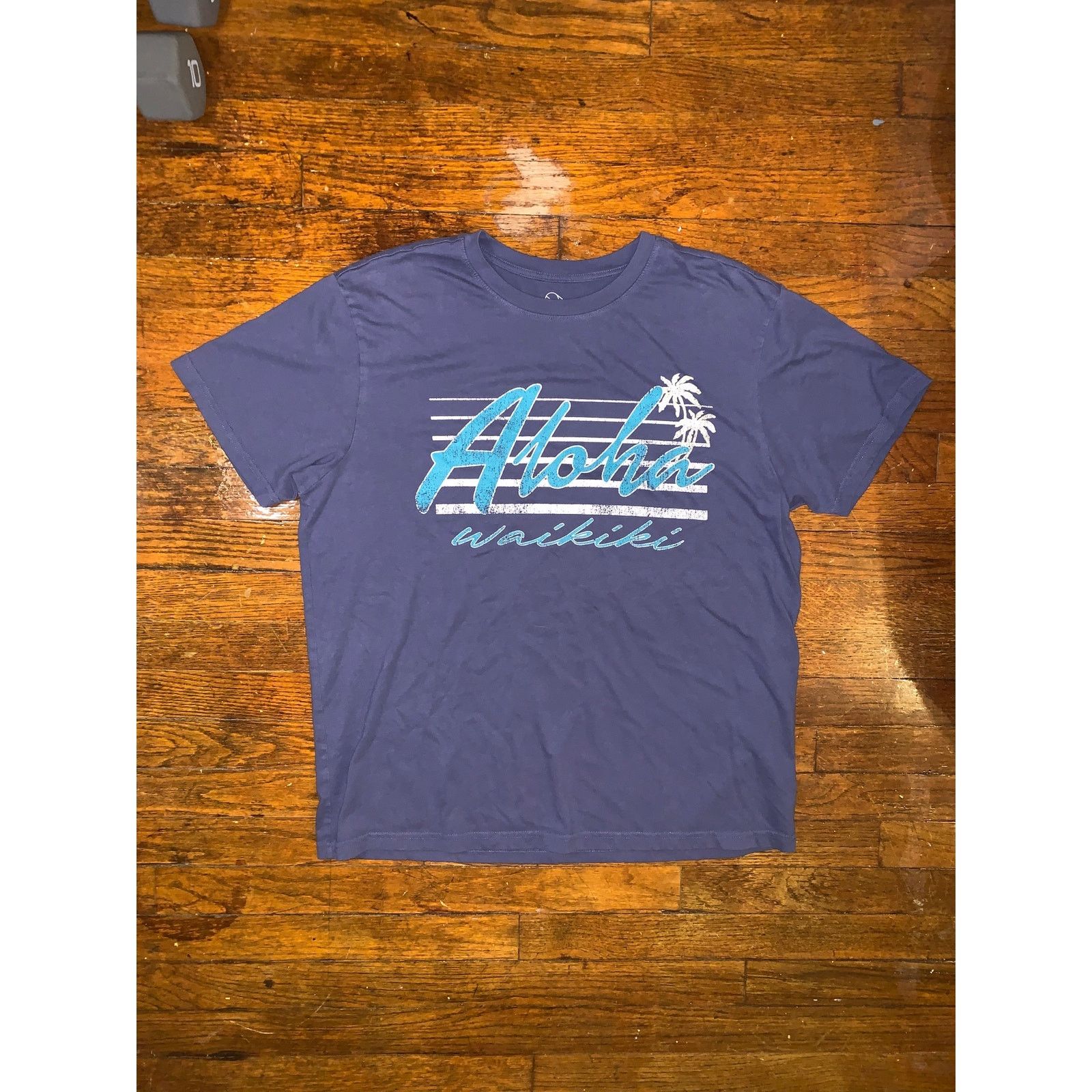 Other Aloha Waikiki Hawaii T Shirt Navy Blue Palm Trees Surf Tee L Size US L / EU 52-54 / 3 - 2 Thumbnail