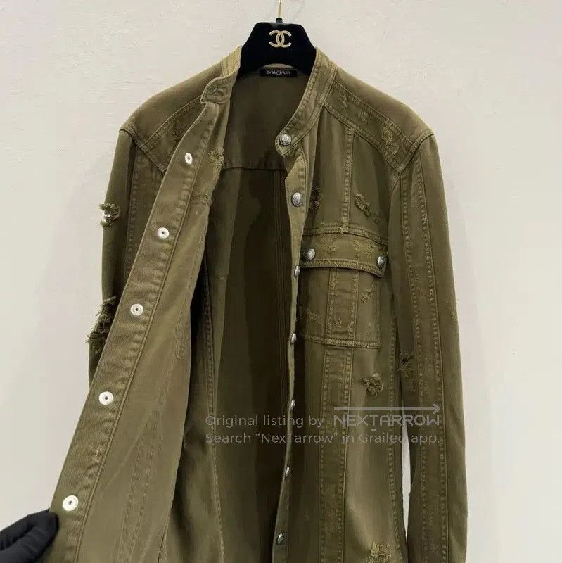 Balmain Balmain Men's Green Cotton Jacket . Size US M / EU 48-50 / 2 - 3 Thumbnail