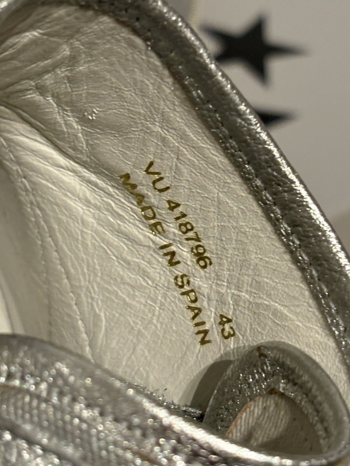 Saint Laurent Paris Silver Allsaints Converse style shoes Size US 10 / EU 43 - 6 Thumbnail