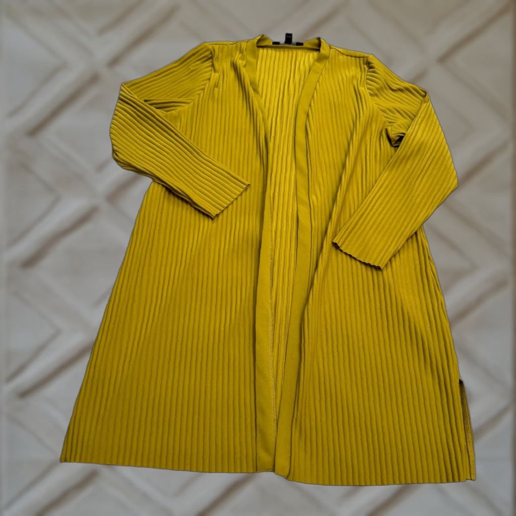 Andrew Marc Marc New York Andrew Marc Cardigan Sweater Womens XL Mustard Ribbed Open Front Size XL / US 12-14 / IT 48-50 - 1 Thumbnail
