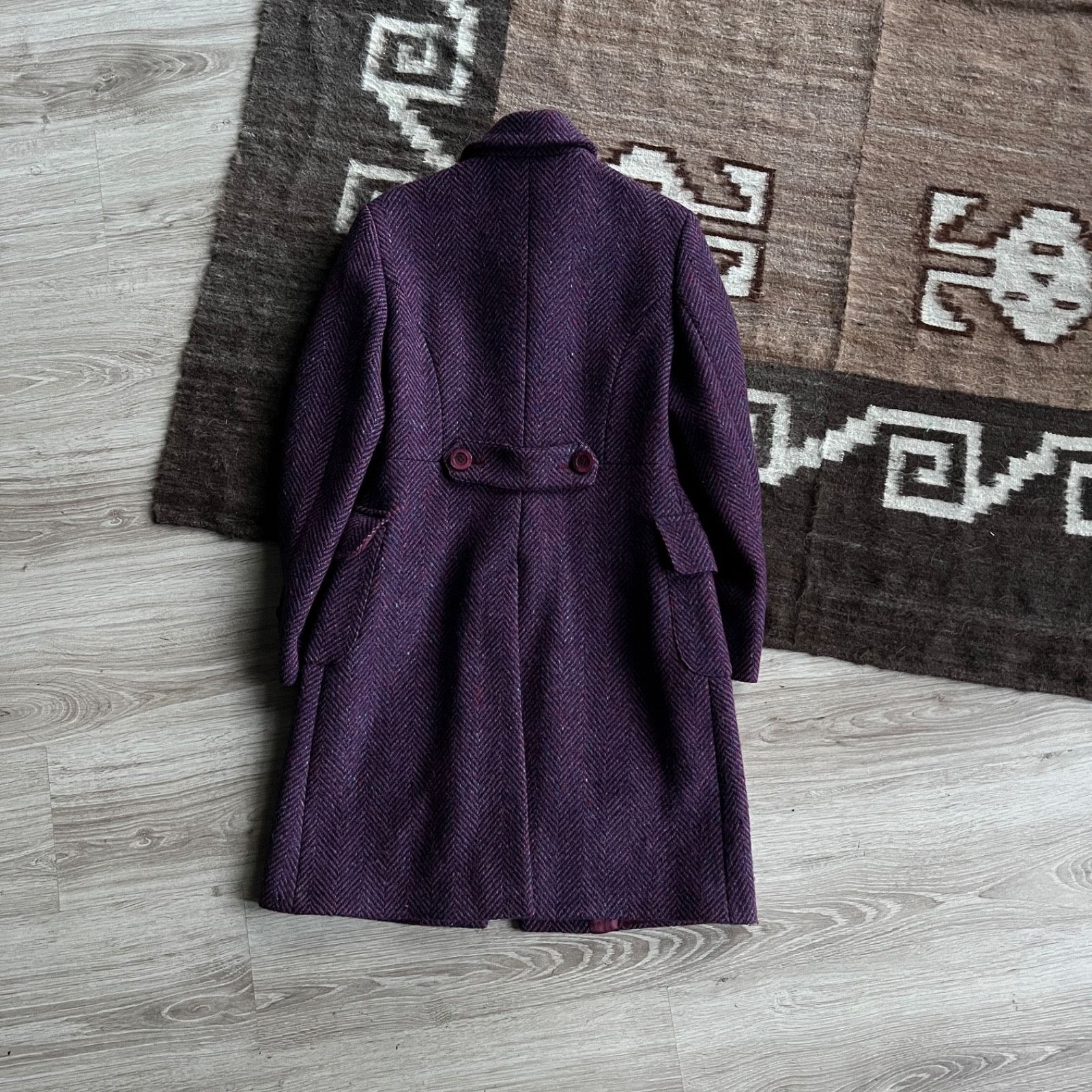 Moschino Moschino Jeans Vintage Herringbone Wool Coat 9729AC Size S / US 4 / IT 40 - 8 Thumbnail