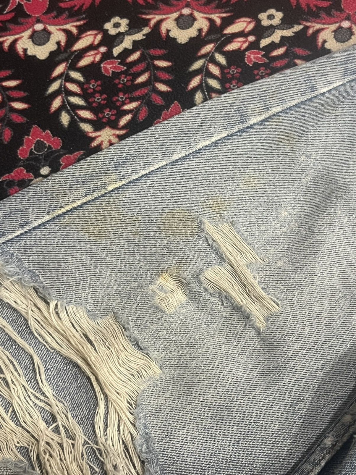 Levi's ⚡️Vintage⚡️80s Levi’s 501 Destroy Buttonfly Blue Washed Jeans Size US 30 / EU 46 - 9 Thumbnail