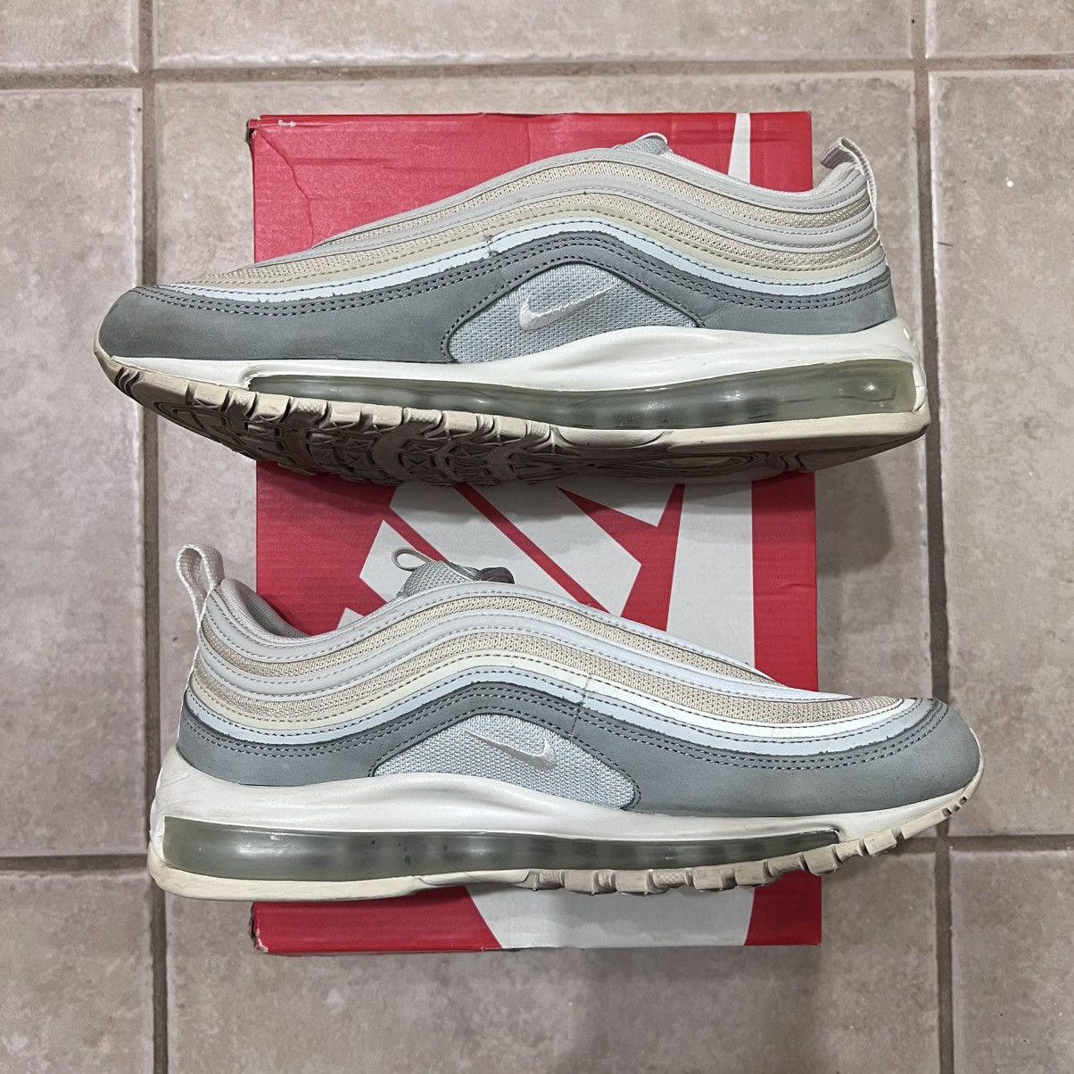 Nike Size 9.5 - Nike Air Max 97 Premium Light Pumice 312834004 AM Size US 9.5 / EU 42-43 - 3 Thumbnail