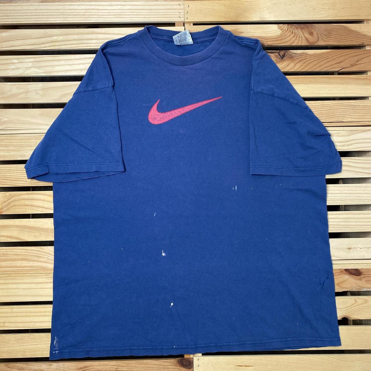 Nike Vintage Nike Navy Blue Tee Size XL Size US XL / EU 56 / 4 - 1 Thumbnail