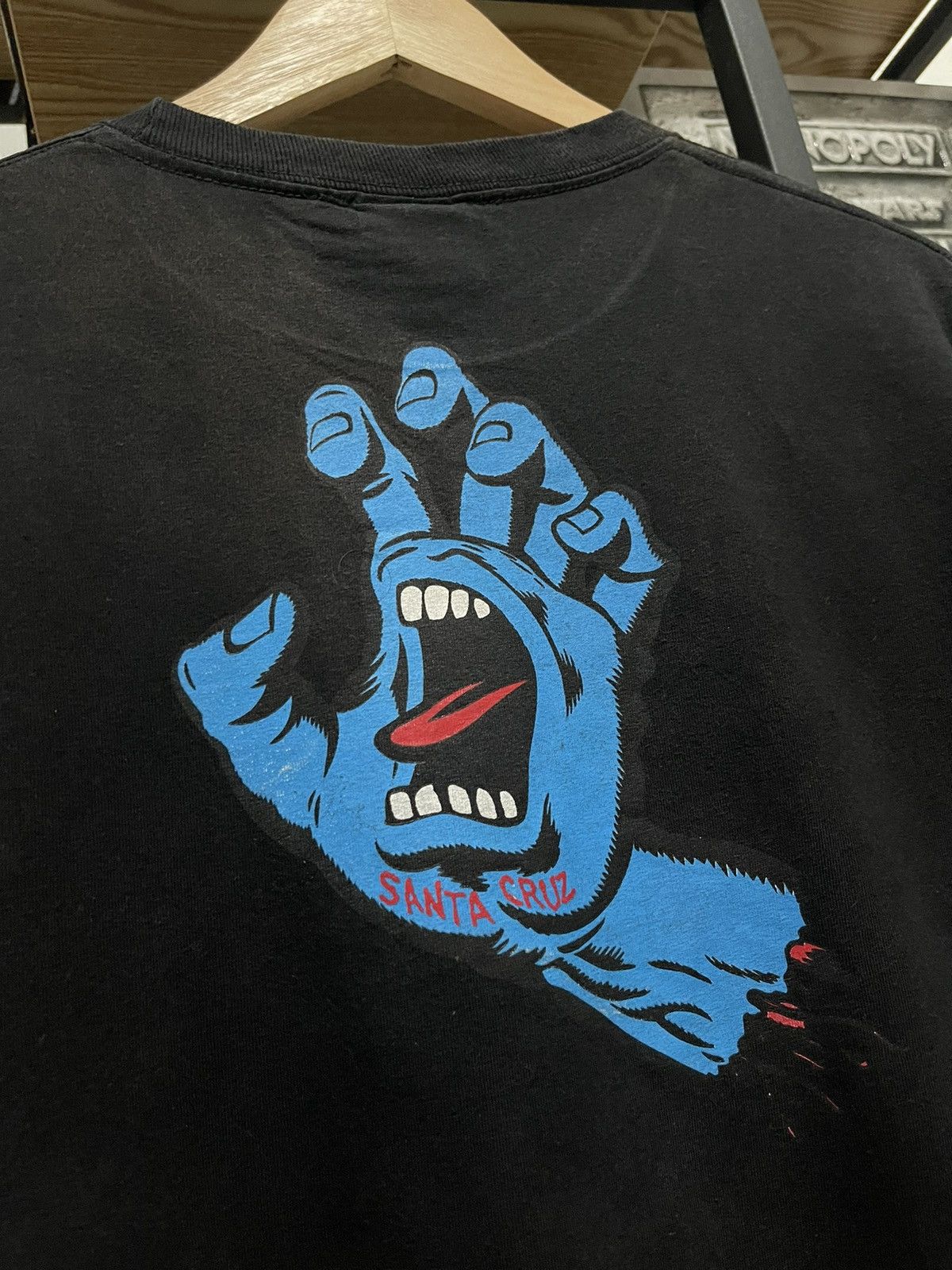 Santa Cruz Skateboards Vintage 90's Santa Cruz Speed Wheels Hand Scream Tee Size US M / EU 48-50 / 2 - 5 Thumbnail