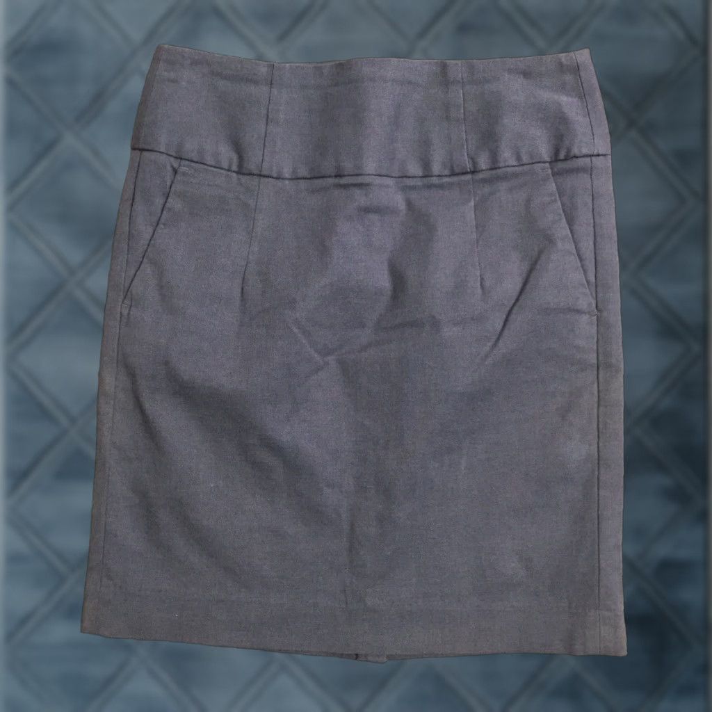 Banana Republic Banana Republic Skirt Size 4 Gray Canvas Unlined Pencil Women Knee Length Regular Straight & Pencil XS? Size 27" / US 4 / IT 40 - 1 Thumbnail