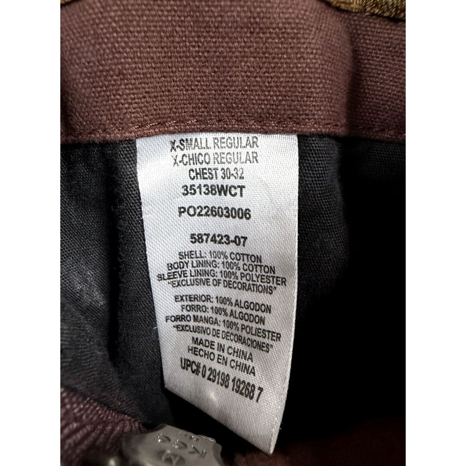 Walls VINTAGE Walls Chore Jacket West/Cotton Workwear XS Brown Jacket Mens Regular Overcoat Zip/Snap Pockets Size US XS / EU 42 / 0 - 7 Thumbnail