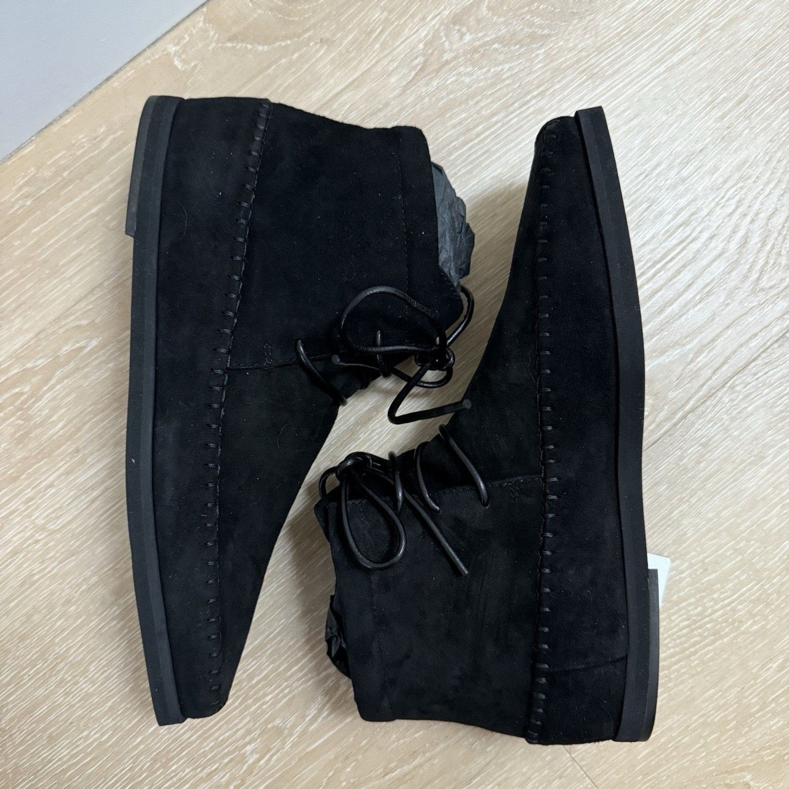 Toteme TOTEME High Top Suede Loafer Boot Black 37 Quiet Luxury NEW Size US 6 / IT 36 - 11 Thumbnail