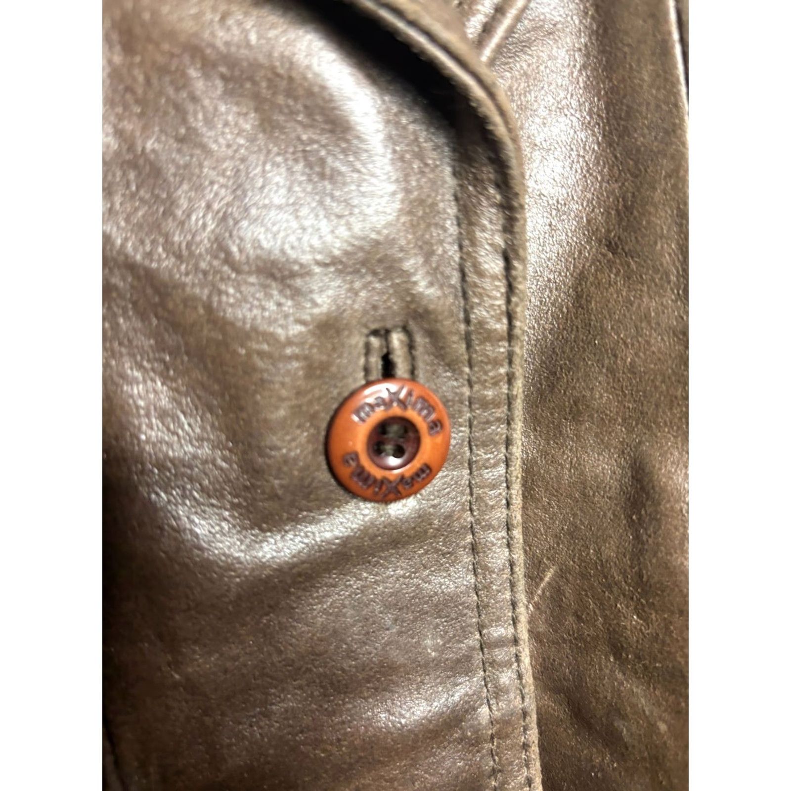 Vintage Wilsons Leather Jacket Brown Womens Size M Grunge Lined Button Vintage 4783 Jacket Size M / US 6-8 / IT 42-44 - 3 Thumbnail