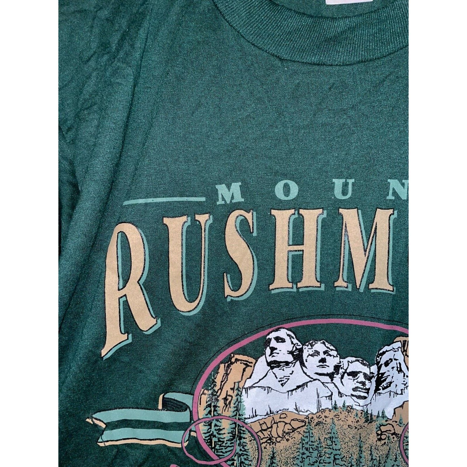 Jerzees Vintage Test Print Shirt Mount Rushmore Maine Naples Tee 90s Size US L / EU 52-54 / 3 - 3 Thumbnail
