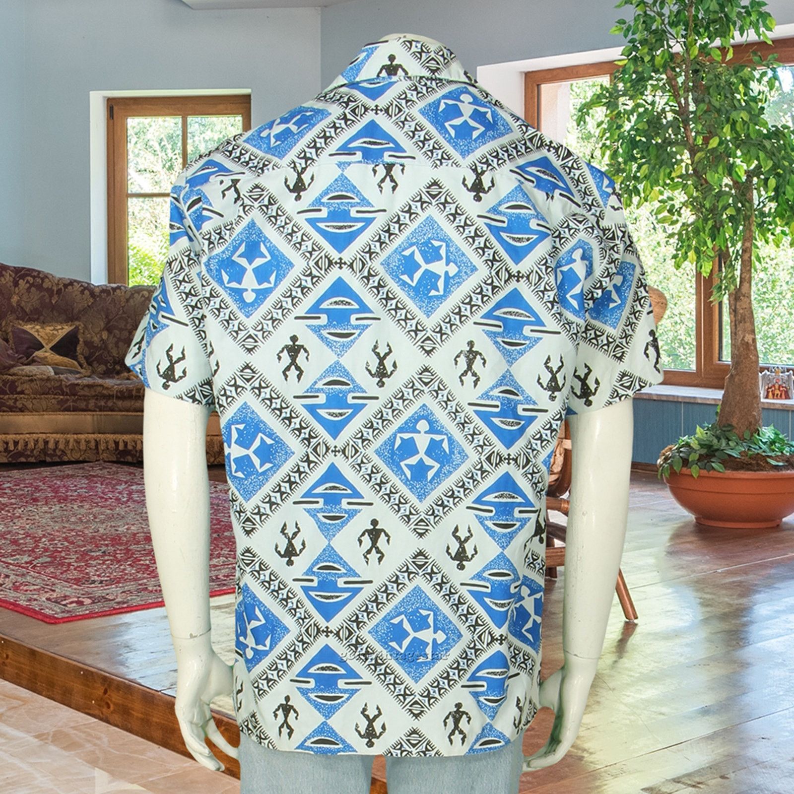 Other Vintage Lauhala Aloha Tribal Star Print Hawaiian Camp Shirt Size US L / EU 52-54 / 3 - 3 Thumbnail