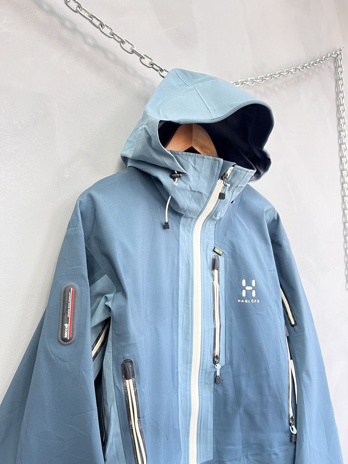 Haglofs Haglöfs Blue Gore-Tex Shell Jacket Tech Outdoor Size US S / EU 44-46 / 1 - 4 Thumbnail