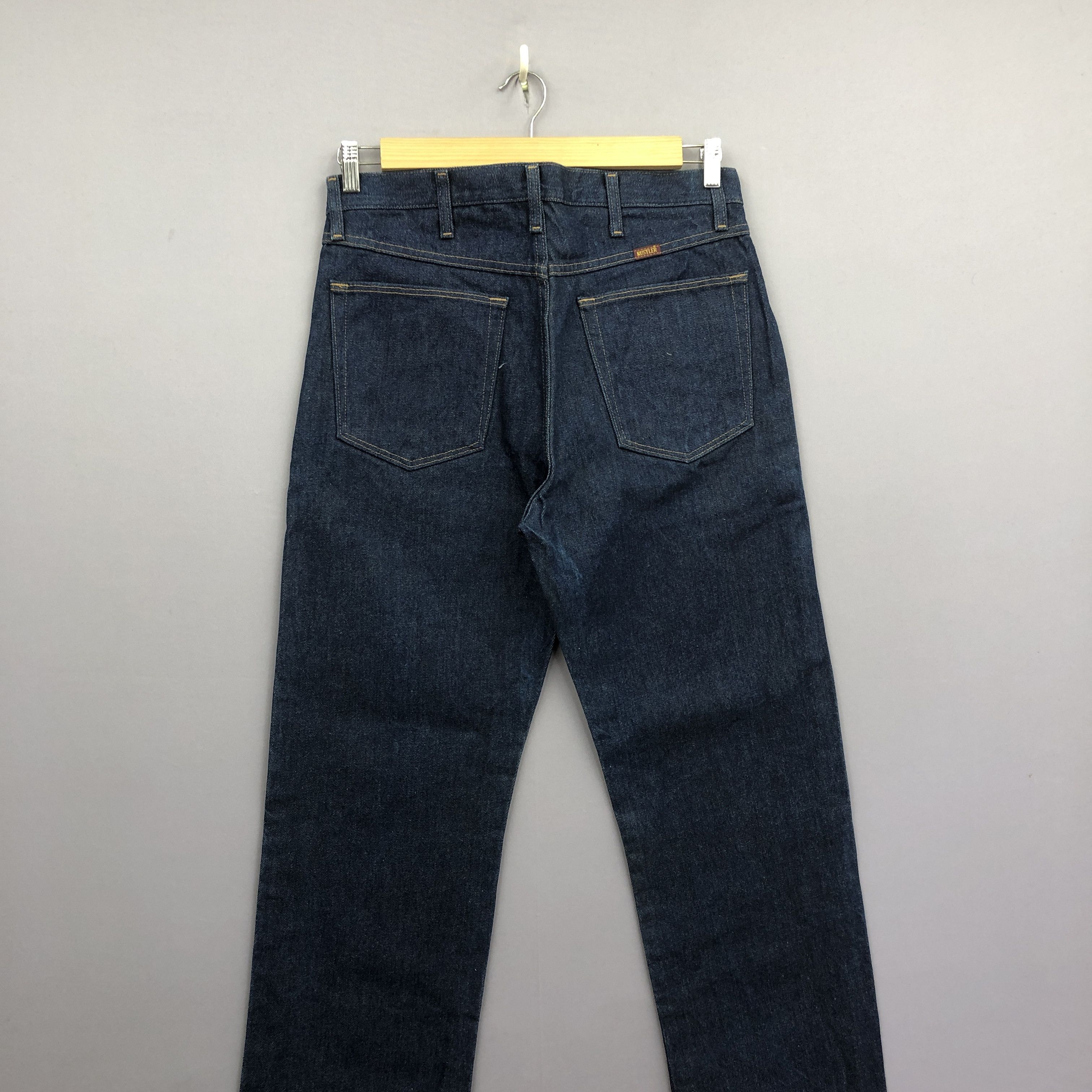 Rustler Vintage 90s Rustler Blue Washed Jeans Denim Pants. Size US 32 / EU 48 - 4 Thumbnail