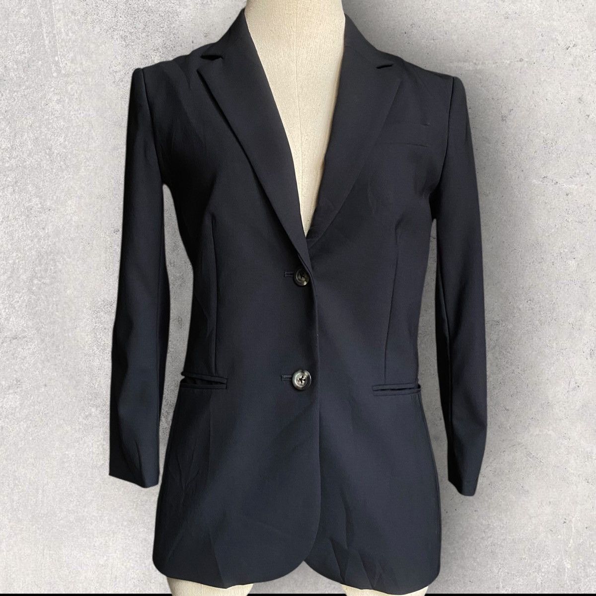 The Row The Row Dark Navy Stretch Wool Blazer Size M / US 6-8 / IT 42-44 - 1 Thumbnail