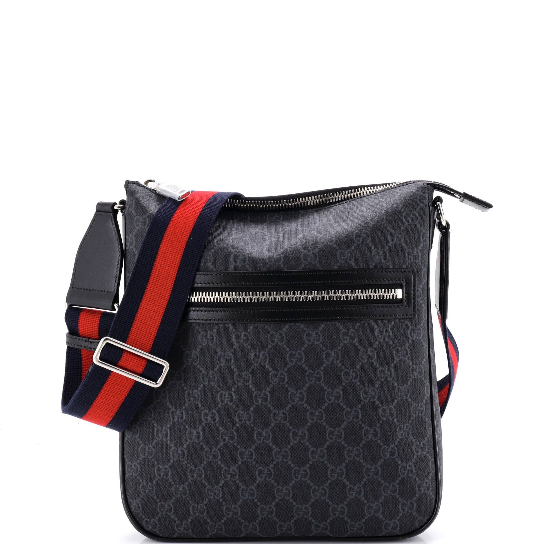 Gucci Web Strap Front Zip Messenger Bag Size ONE SIZE - 1 Thumbnail