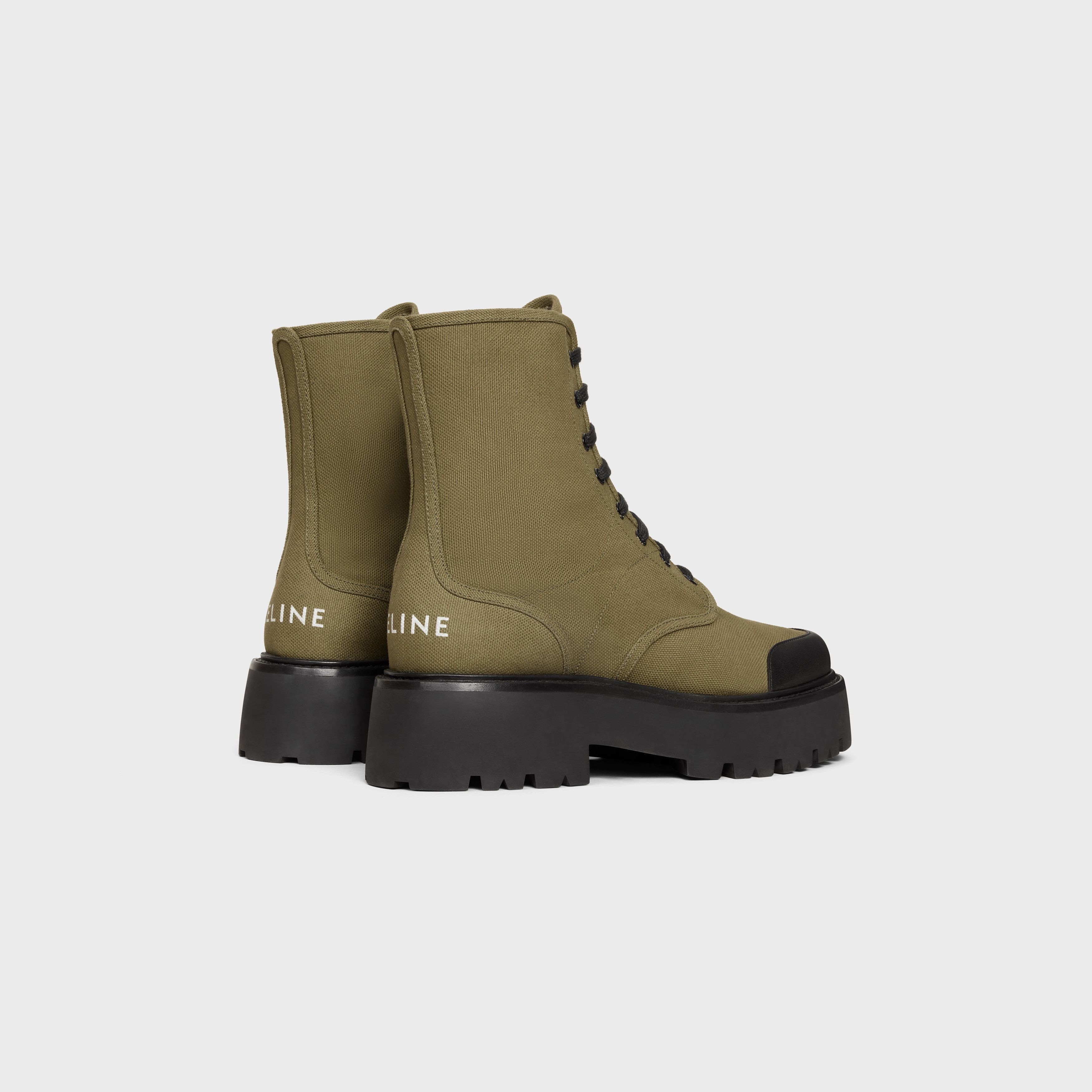 Celine o1bcso1str1124 Bulky Lace-Up Boots in Khaki Size US 8 / EU 41 - 3 Thumbnail