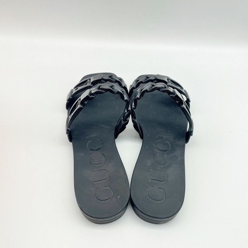 Gucci Gucci Minimalist Black Rubber Slide Sandals Size US 5 / IT 35 - 5 Thumbnail