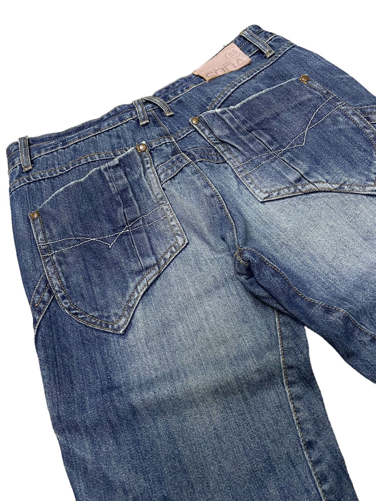 GOSTAR DE FUGA Vintage Soda Slanted Flat Seam 3D Claw Mark Loose Jeans Size US 31 - 19 Thumbnail