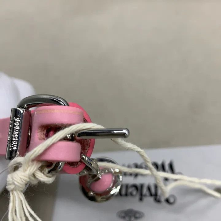 Vivienne Westwood Vivienne Westwood Pink Leather Choker with Saturn Pendant Size ONE SIZE - 4 Thumbnail