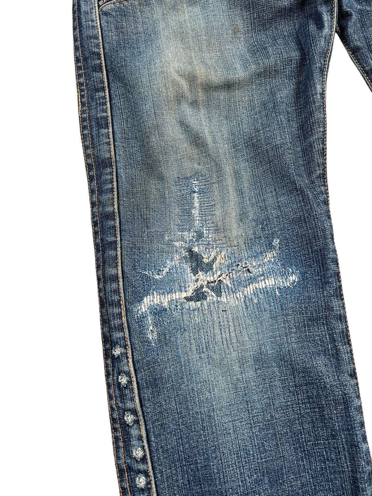 CABANE de ZUCCa × Issey Miyake × Zucca 1990 Cabane de Zucca Zipper Distressed Denim Size US 33 - 5 Thumbnail