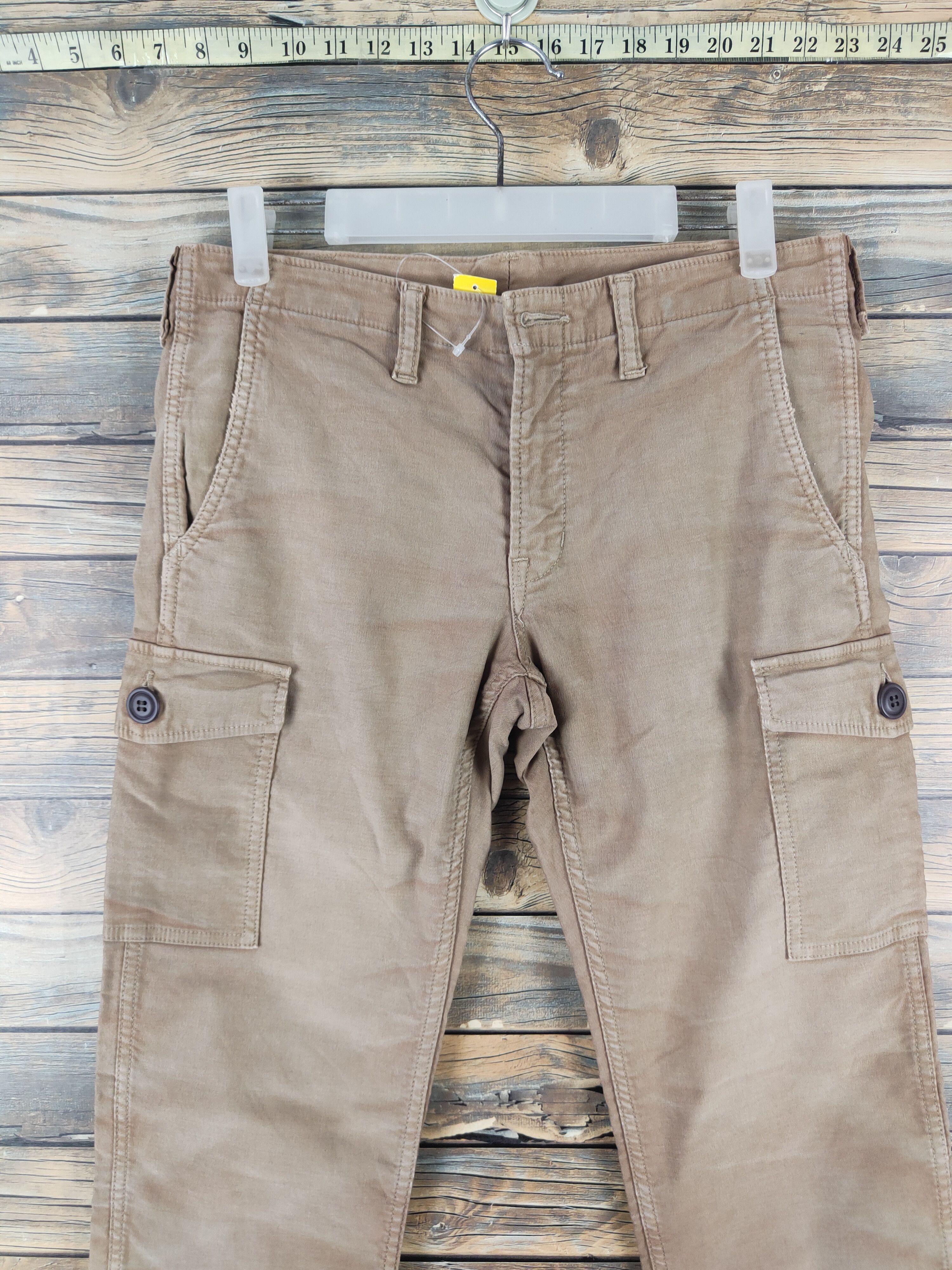 HOLLYWOOD RANCH MARKET DL HR Market Beige Multipocket Cargo Pants #46-263T Size US 30 / EU 46 - 2 Thumbnail