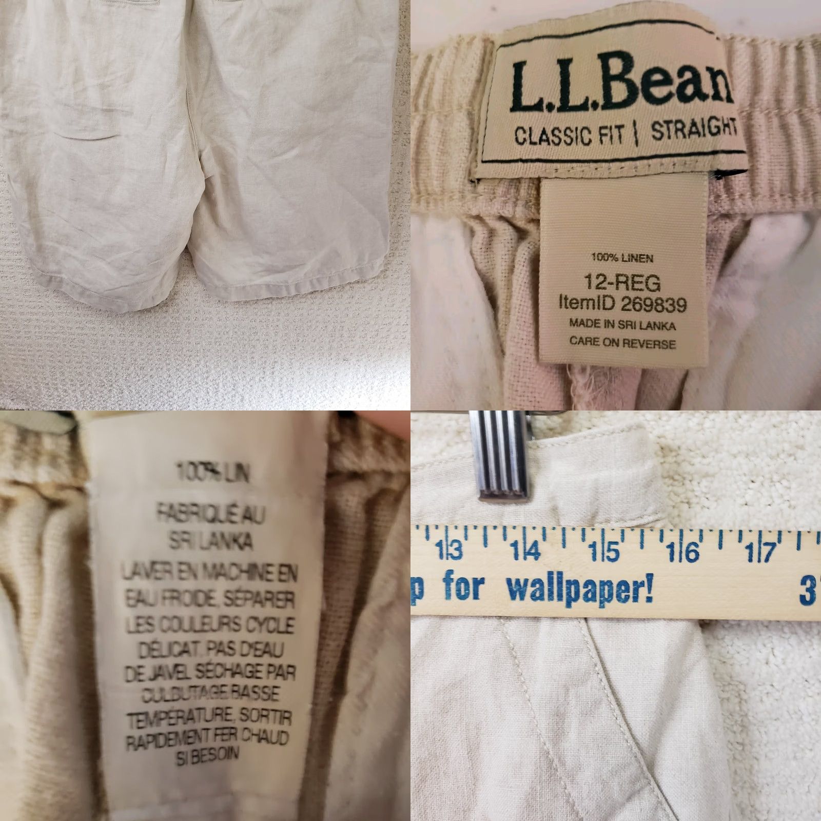 Vintage VINTAGE LL Bean Womens Bermuda Shorts Linen White 12 High Rise 32in 7in Inseam Casual 90s Womens Size 24" / US 00 / IT 34 - 8 Thumbnail