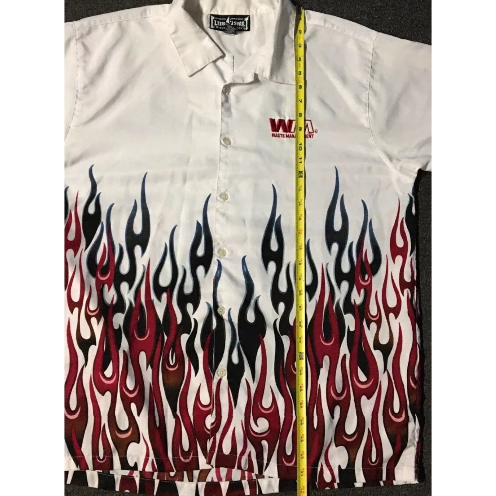 Vintage VINTAGE Flames All Over Print Button Up Shirt XL White Men's T-Shirt 80s 90s Grunge Punk Skate Surf Harley Biker Rock Size US XL / EU 56 / 4 - 7 Thumbnail