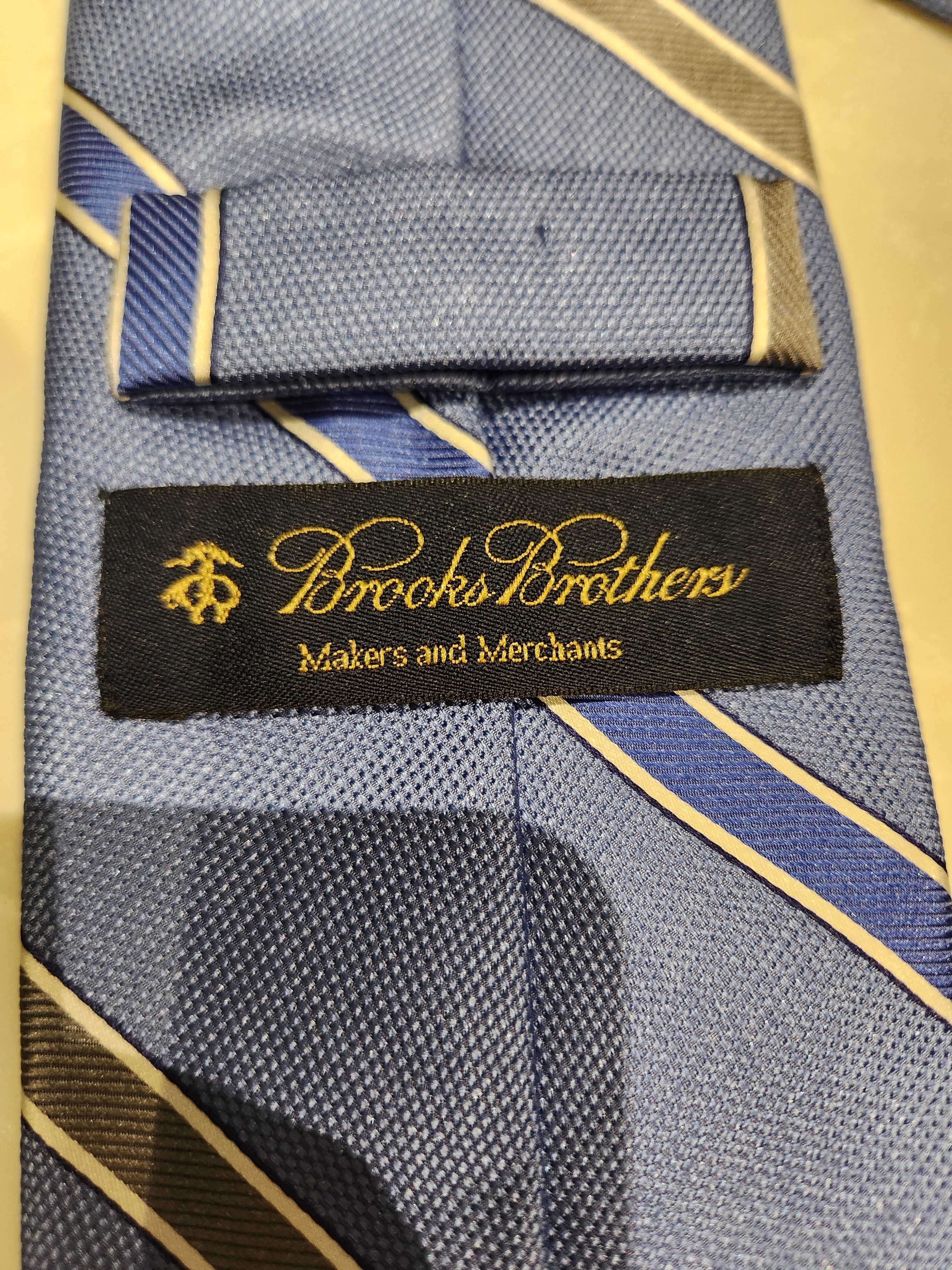 Brooks Brothers Preppy Blue Neck Tie Made in USA Size ONE SIZE - 6 Thumbnail