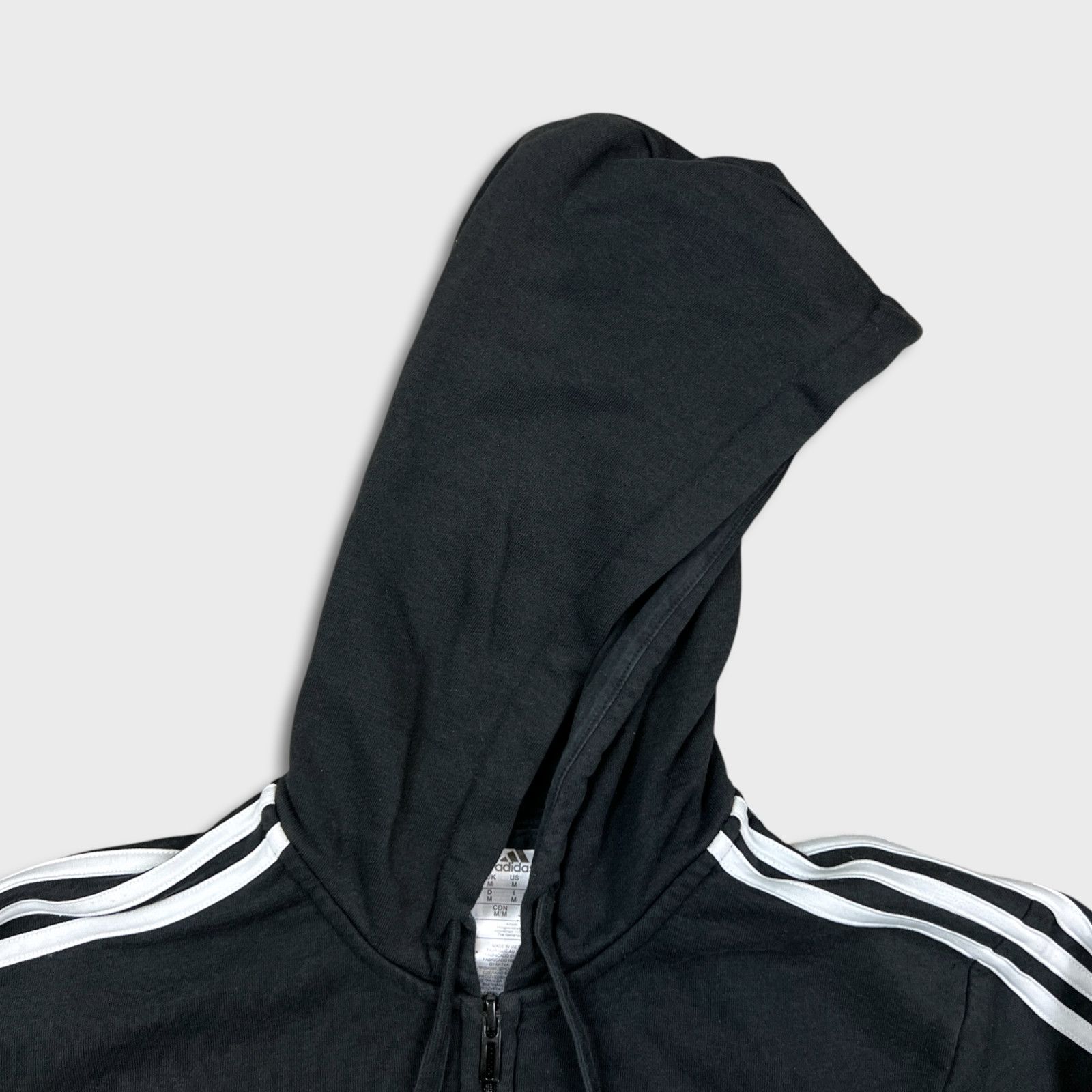 Adidas × Vintage Adidas Hoodie Essentials Spellout Full Zip Hooded Sweatshirt Size US M / EU 48-50 / 2 - 2 Thumbnail