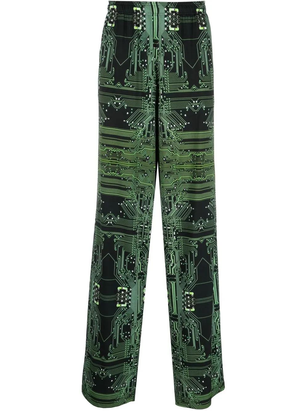 Vetements Small GRAIL Cyber Circuit Crypto Print Wide Leg Pants FW22 Size US 30 / EU 46 - 20 Thumbnail