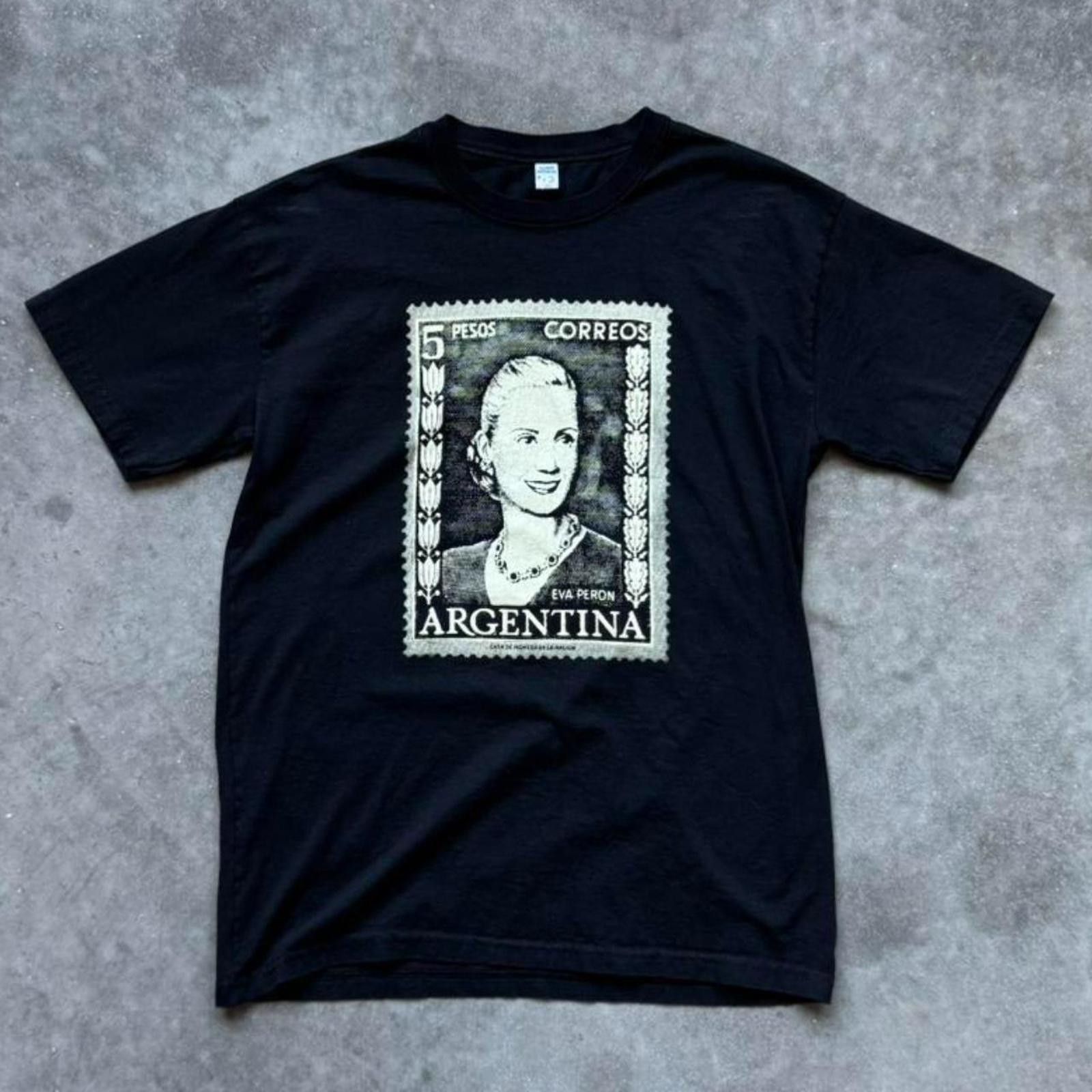 Other Eva Peron Stamp Postal Mail Argentinian Graphic T-Shirt Size US M / EU 48-50 / 2 - 1 Thumbnail