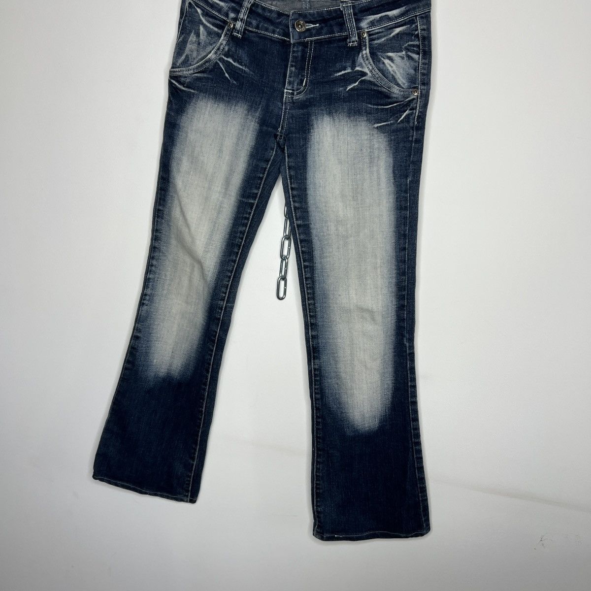 Japanese Brand Vintage Crazy Age Low Rise Bootcut Denim Jeans Baggy Tribal Size 26" / US 2 / IT 38 - 6 Thumbnail