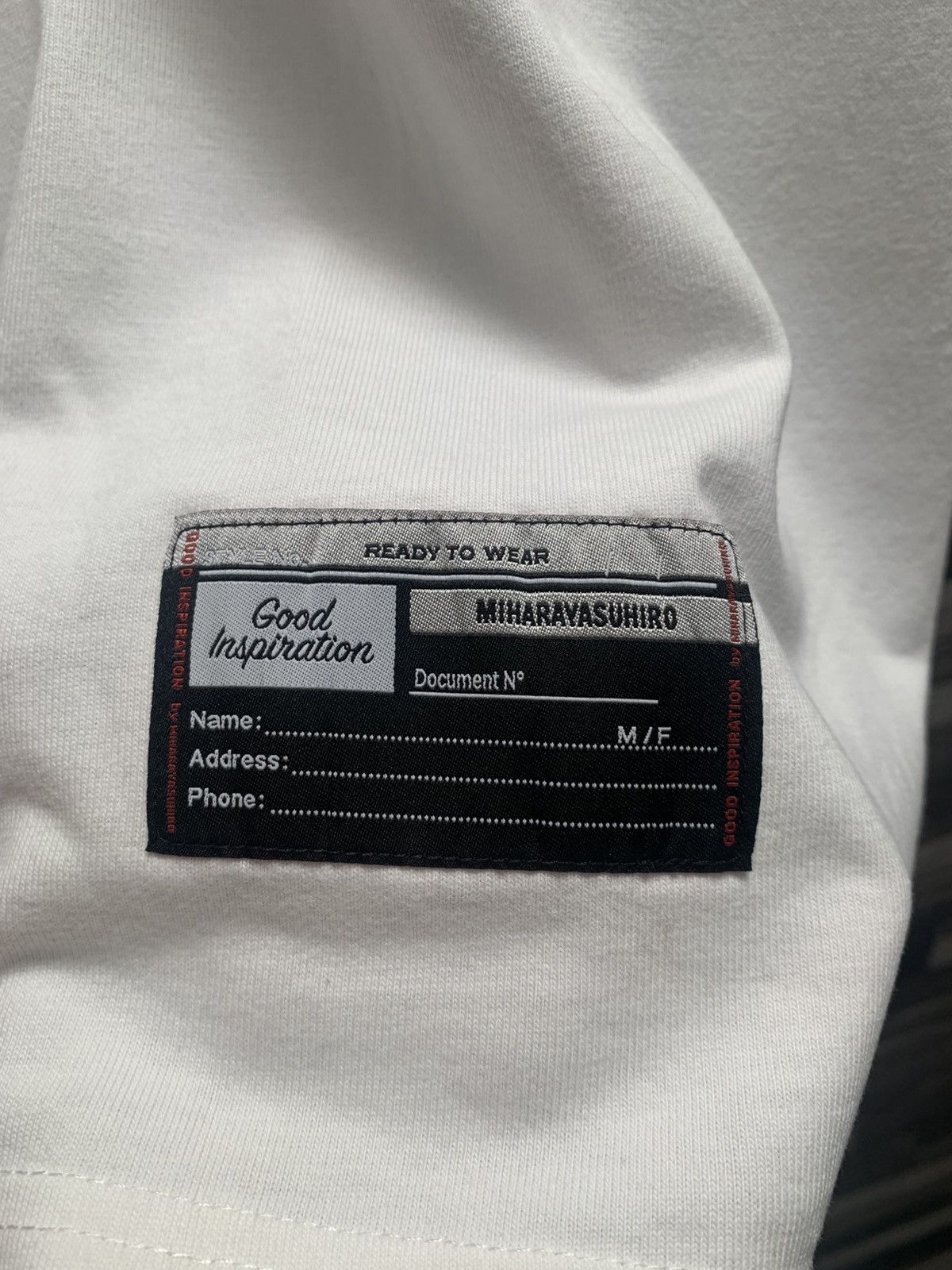 Maison MIHARA YASUHIRO Maison Mihara Yasuhiro " Good Inspiration " Tee Size US L / EU 52-54 / 3 - 7 Thumbnail