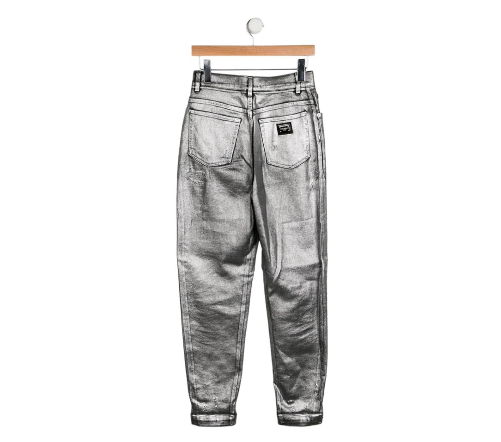 Dolce & Gabbana Dolce & Gabbana Grace Coated Skinny Jeans, Sz M, US6, IT42 Size 28" / US 6 / IT 42 - 2 Thumbnail