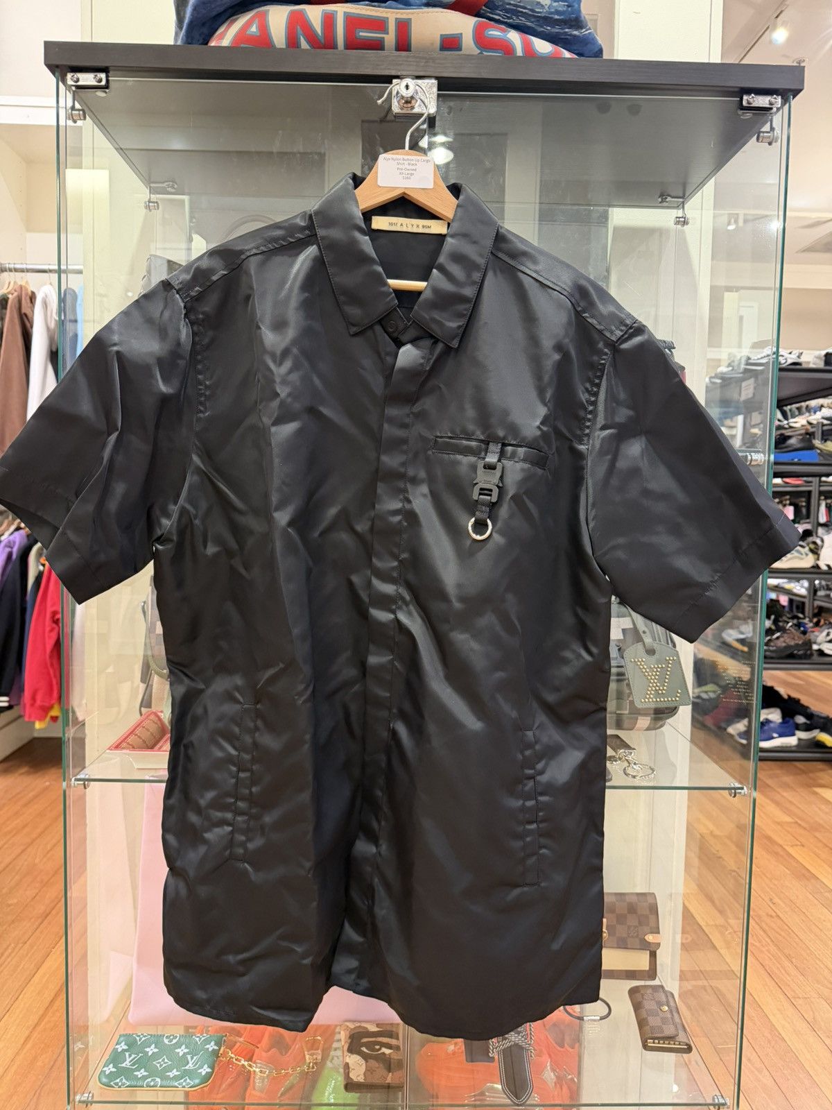 1017 ALYX 9SM Alyx Nylon Button Up Cargo Shirt - Black Size US XXL / EU 58 / 5 - 1 Thumbnail