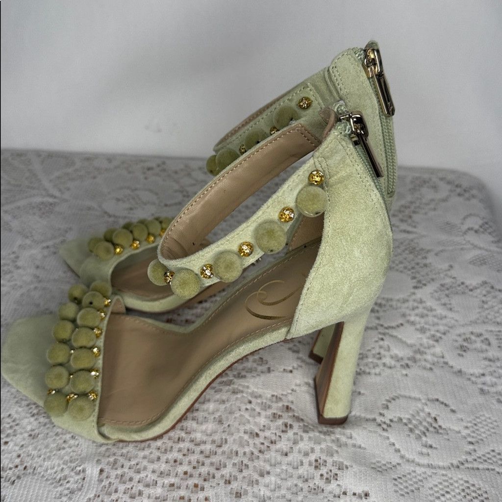 Sam Edelman Sam Edelman Luella leather ankle strap embellished heels 7.5 Size US 7.5 / IT 37.5 - 6 Thumbnail