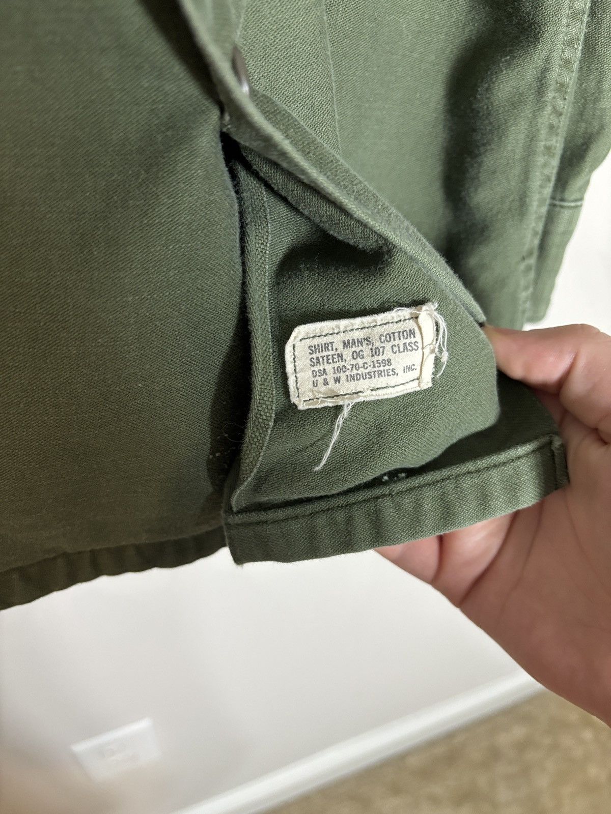 Vintage Vintage 60s/70s Vietnam USMC OG107 Fatigue Shirt Size US M / EU 48-50 / 2 - 5 Thumbnail