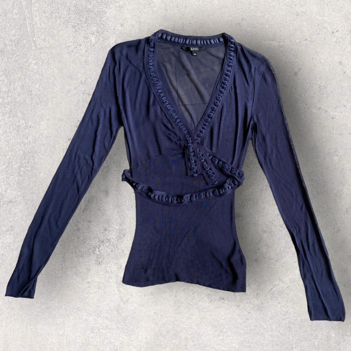 Gucci × Tom Ford Gucci Rayon Sheer Mesh L/S Size XS / US 0-2 / IT 36-38 - 1 Thumbnail